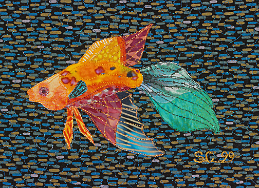 Plenty of Fish in the Sea Kid's Quilt by Tracey Peterson