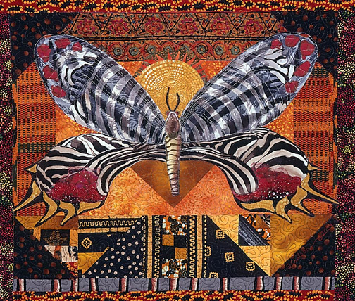 Fascinating Fabric Collage Bugs and Butterflies Zoom Follow-Along—Has Begun!