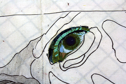 Susan Carlson Throwback Thursday: Fabric Collage Eyes