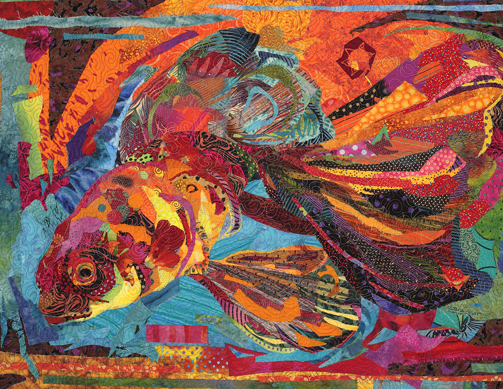 Red Fish, Blue Fish, Not-So-Goldfish: Fabric Collage with Susan Carlson