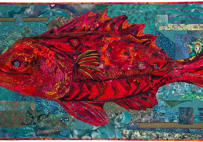 Susan Carlson Throwback Thursday: Lots of Fish in the Fabric Collage Sea