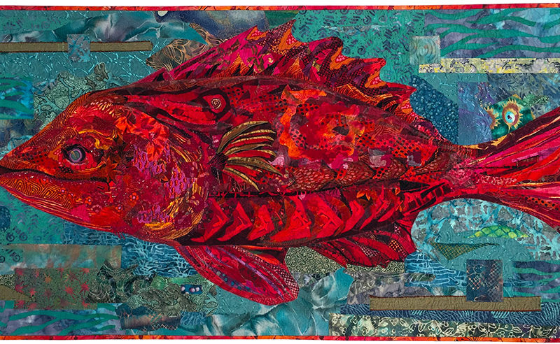 Susan Carlson Throwback Thursday: Lots of Fish in the Fabric Collage Sea