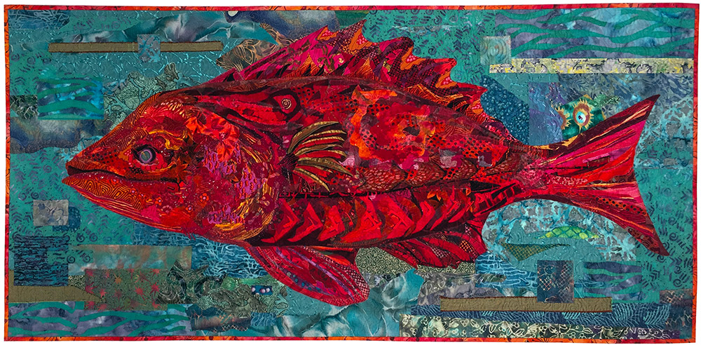 Susan Carlson Throwback Thursday: Lots of Fish in the Fabric Collage Sea