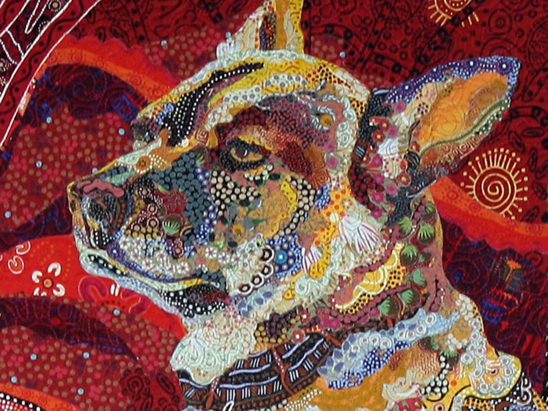 Tom’s Favorite Posts: Susan Carlson’s Fabric Collage Quilts—”Dixie Dingo Dreaming”