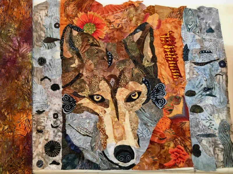 Susan Carlson Fabric Collage: On the Road Teaching—June 2017 Maine Quilt Retreat