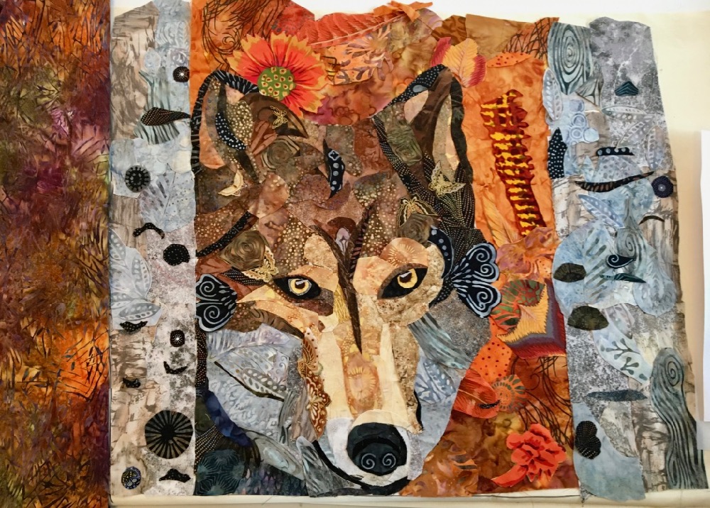 Susan Carlson Fabric Collage: On the Road Teaching—June 2017 Maine Quilt Retreat