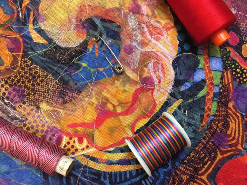 Susan Carlson Fabric Collage Throwback Thursday Summer Special—13 of 14: Free-Motion Machine Quilting