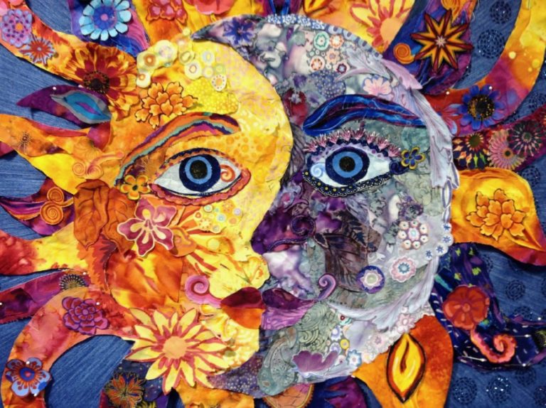Solstice Collage Fabric Collage Finish Line: Solstice Edition | Susan Carlson Quilts