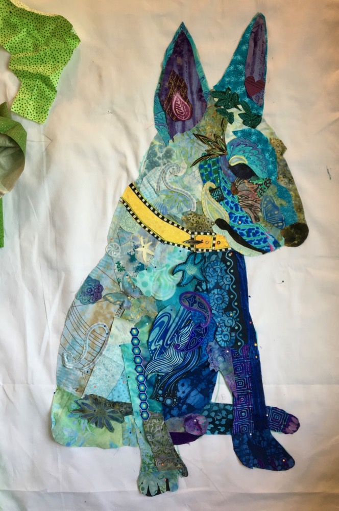 Susan Carlson Throwback Thursday: A Pack of Fabric Collage Dogs
