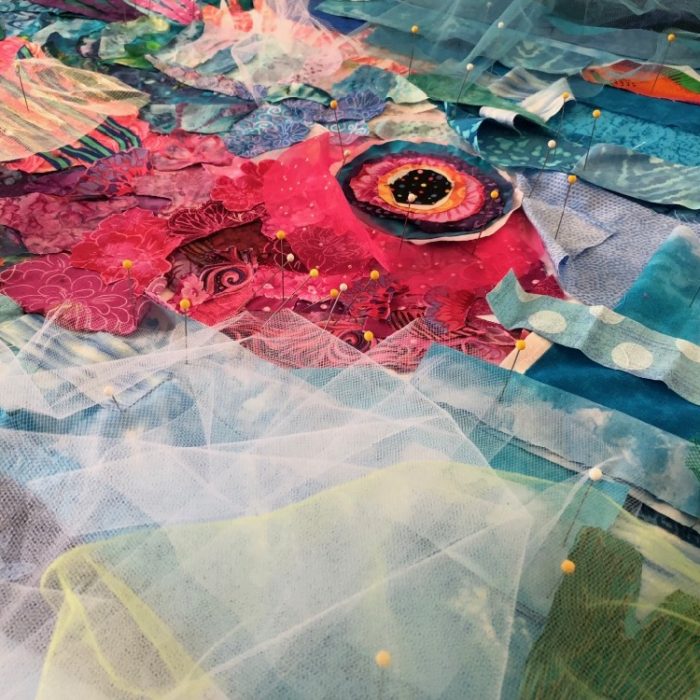 On the Road: Maine Fabric Collage Quilt Retreat, June 2019