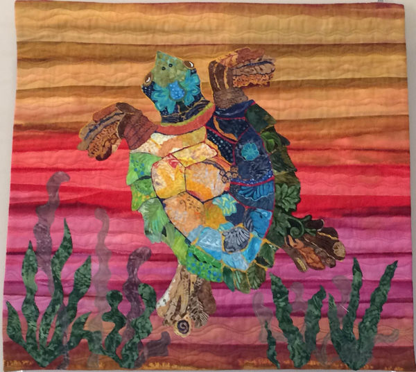 The Fabric Collage Finish Line: Sea Turtle Edition | Susan Carlson Quilts