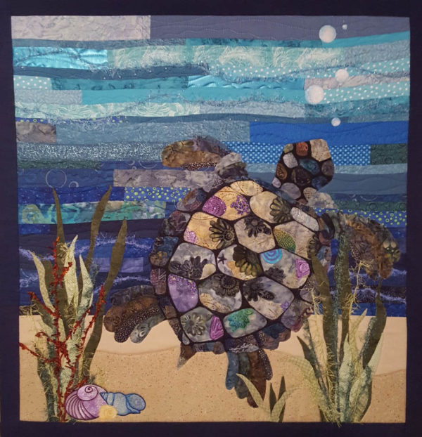 The Fabric Collage Finish Line: Sea Turtle Edition | Susan Carlson Quilts