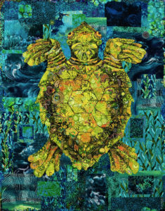 Fabric Collage Sea Turtle eWorkshop Launch | Susan Carlson Quilts