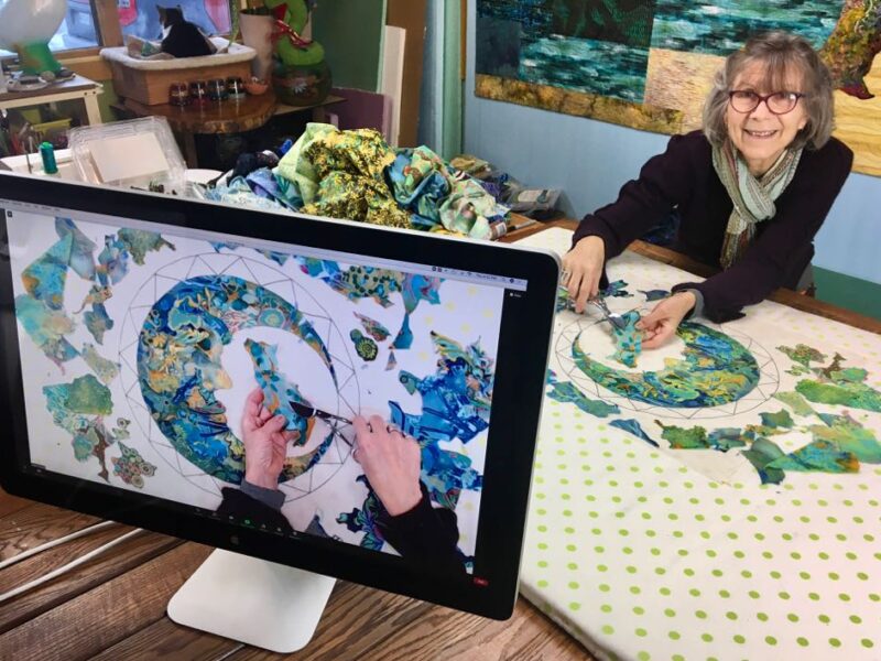 Live Online Fabric Collage Classes Registration Is Open!