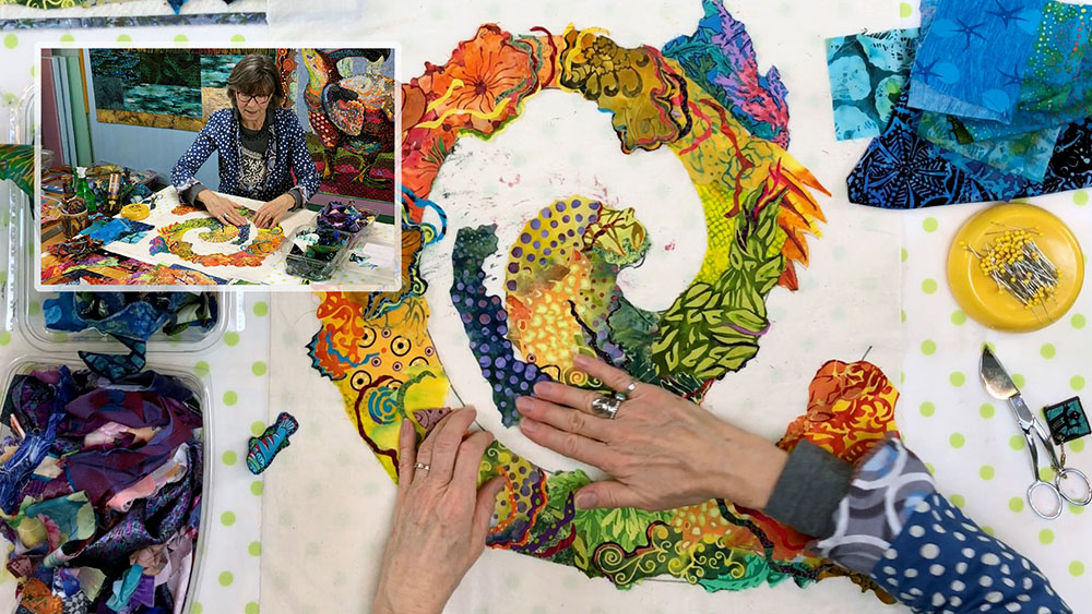 New Live Online Fabric Collage Class Dates and Registration Info