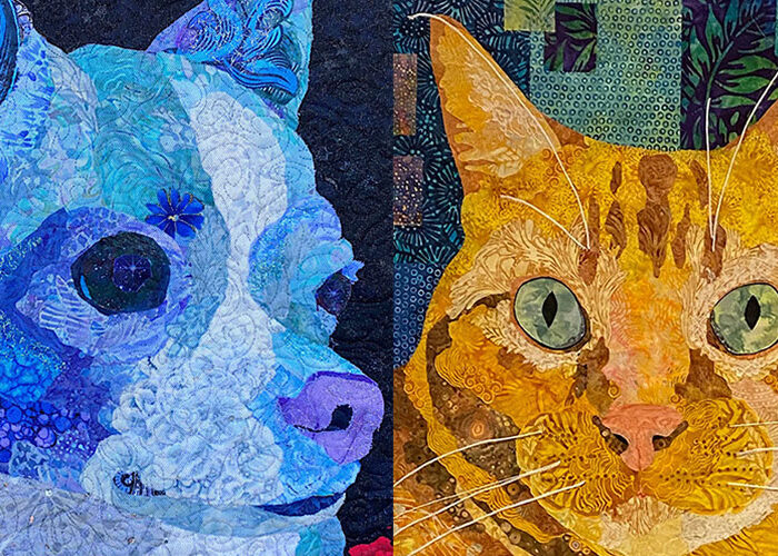 Zoom Annotation and Fabric Collage With Susan Carlson: Part 2—Roscoe the Dog