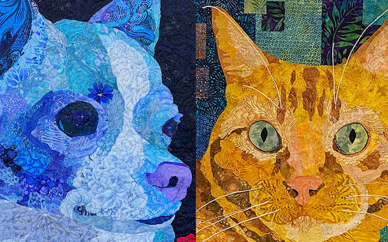 Zoom Annotation and Fabric Collage With Susan Carlson: Part 2—Roscoe the Dog