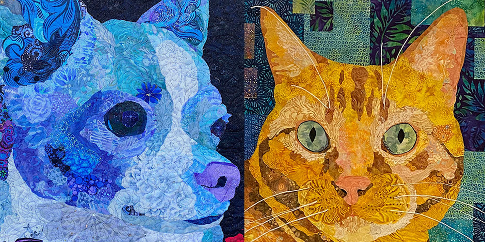 Zoom Annotation and Fabric Collage With Susan Carlson: Part 2—Roscoe the Dog