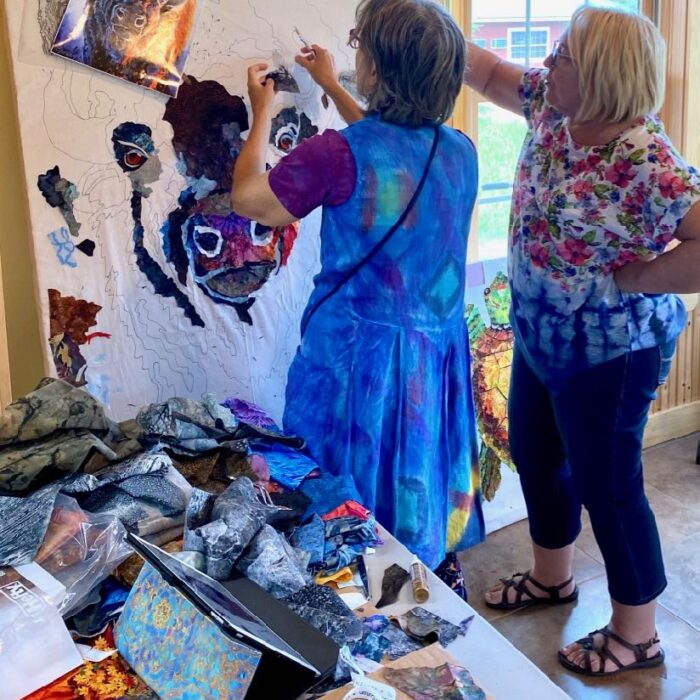 On the Road (for real this time): Fabric Collage at MISA—Madeline Island School of the Arts, WI: June 2021