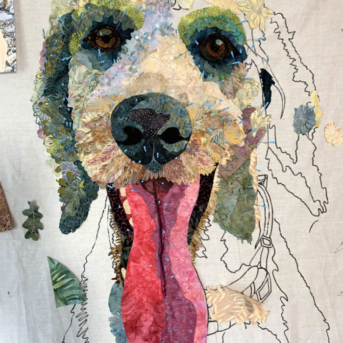 September 2021 Live Online Fabric Collage Class—Part Three: Dogs, Dogs, Goose