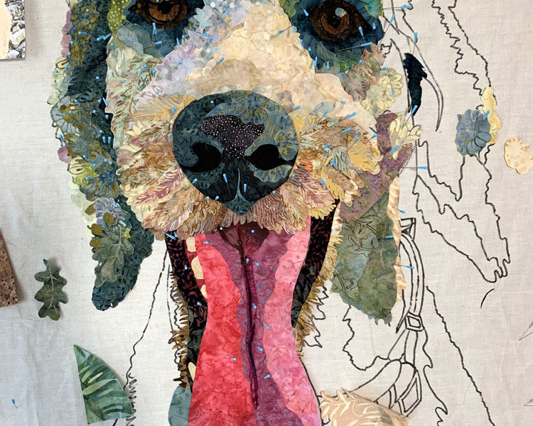 September 2021 Live Online Fabric Collage Class—Part Three: Dogs, Dogs, Goose