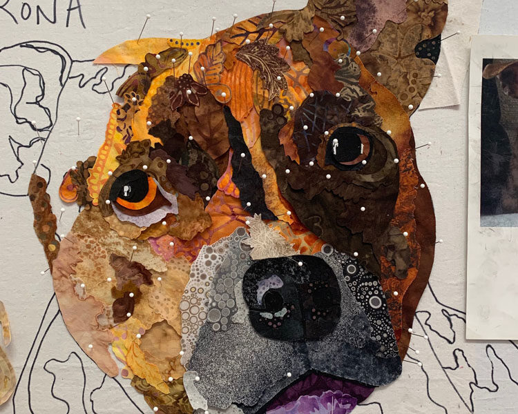 January 2022 Live Online Fabric Collage Class—Part Two: Crazy Fur Sure