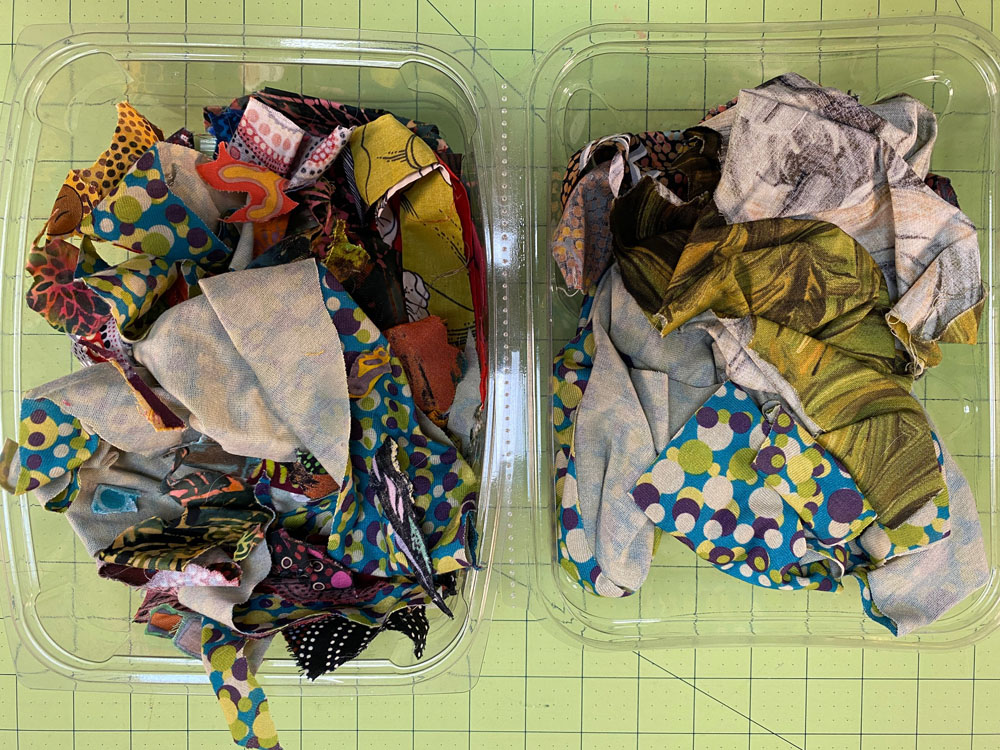 No Scrap too Small to Save (for Fabric Collage) | Susan Carlson Quilts