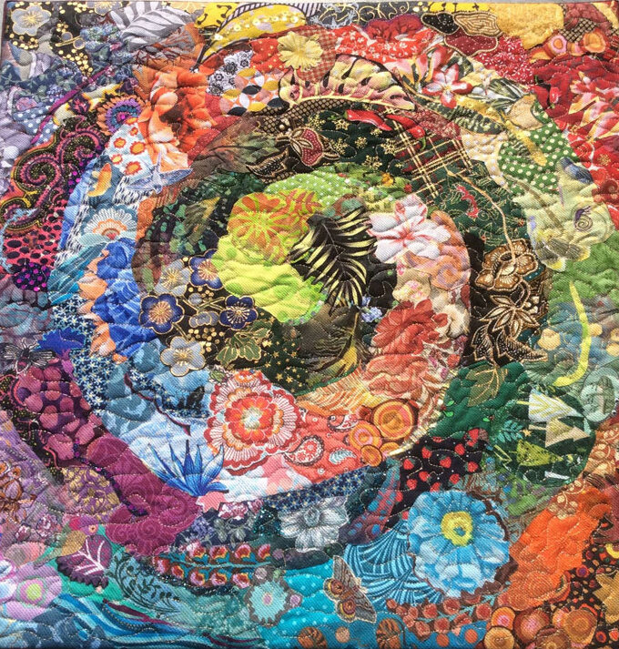 Susan Carlson Throwback Thursday: Fabric Collage Spirals—and Happy New Year!