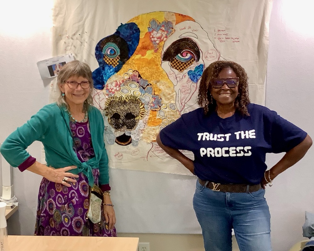 On the Road: Fabric Collage at Woodland Ridge Retreat, Downsville, WI—September 2022