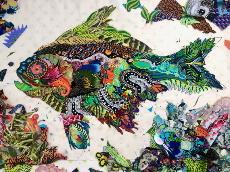 Susan Carlson Throwback Thursday: Join Me for Our Online Fabric Collage Fish Class—Better Late Than Never
