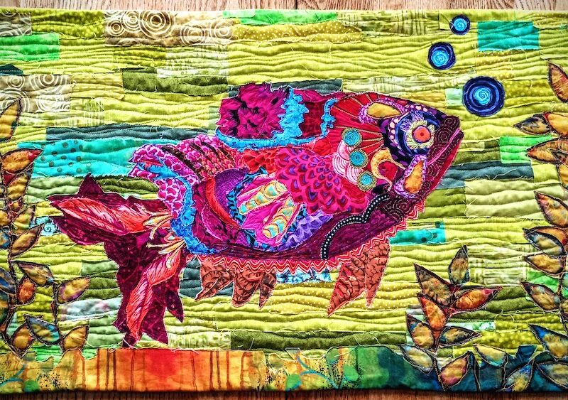 Part 2—More Fish in the Sea: Fantastical Fabric Collage, February Results!