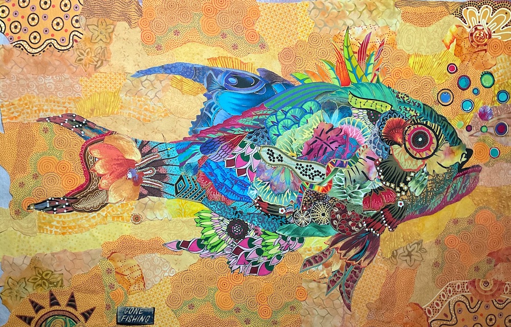 And More Fish in the Sea: Fantastical Fabric Collage, Final February Results! Part 4