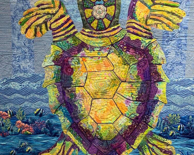 The Fabric Collage Finish Line #105: Sea Turtles