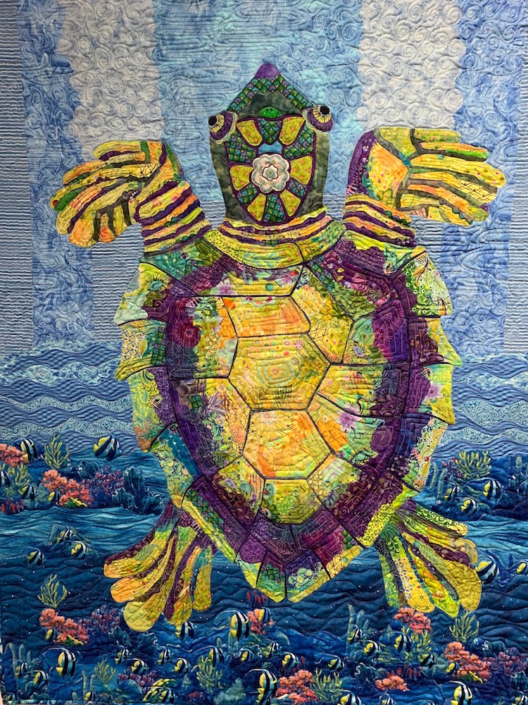 The Fabric Collage Finish Line #105: Sea Turtles