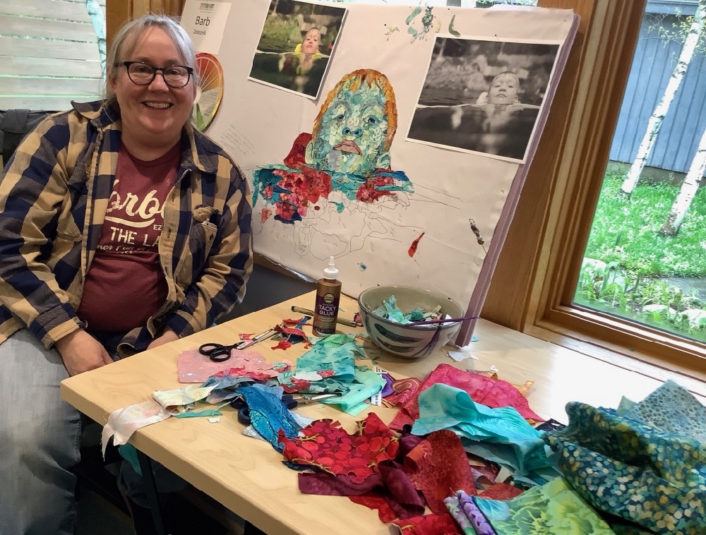 On the Highway: Instructing Cloth Collage at Woodland Ridge in Downsville, WI, Half 2—Could 2024