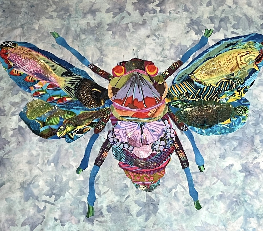 Fascinating Bugs and Butterflies: Pupil Material Collage Quilts 2