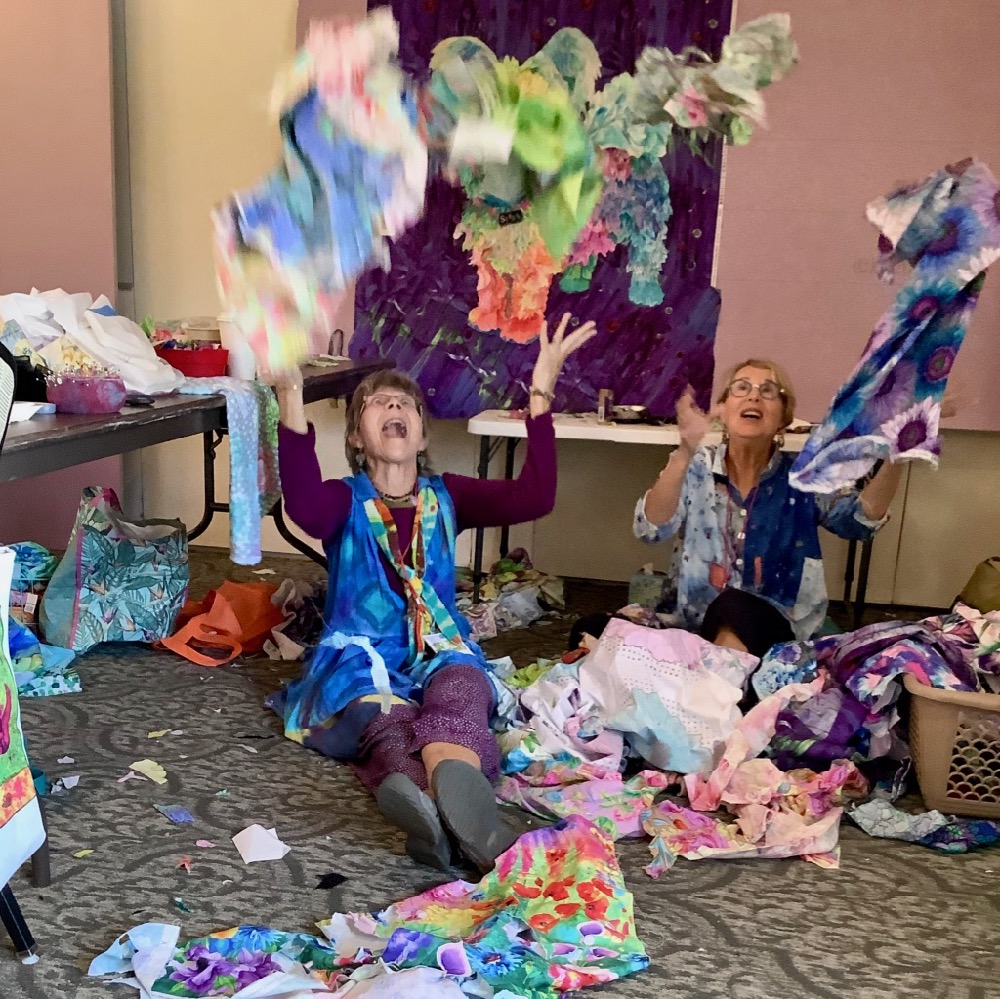 On the Street: Cloth Collage in Bar Harbor, Maine, September 2024—Half 2—Getting Messy and Scary