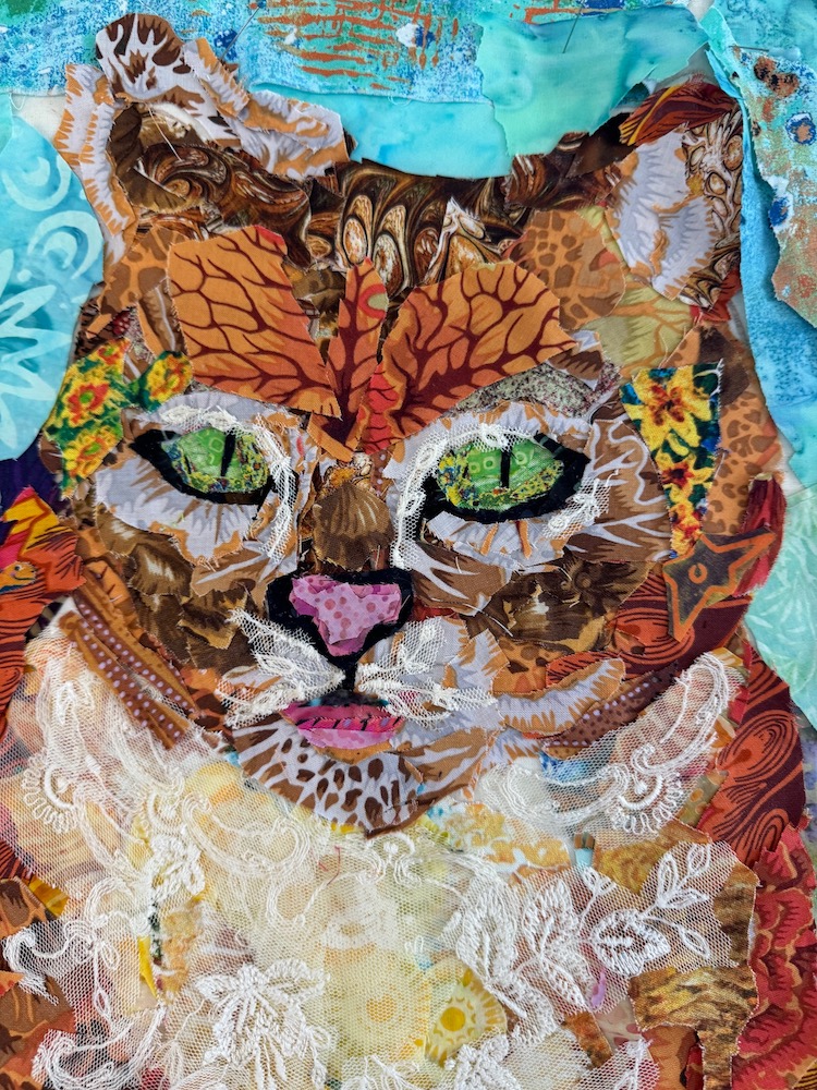 NOT on the Road: November 2024 Live Online Fabric Collage Class Part 2