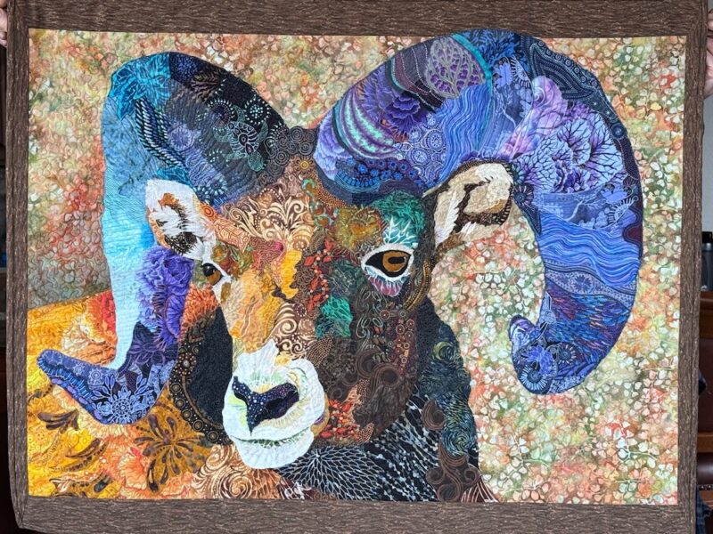Susan Carlson Fabric Collage Finish Line #112: Fantastic Hoofed and Antlered Animals Susan Carlson Fabric Collage Finish Line #112: Fantastic Hoofed and Antlered Animals