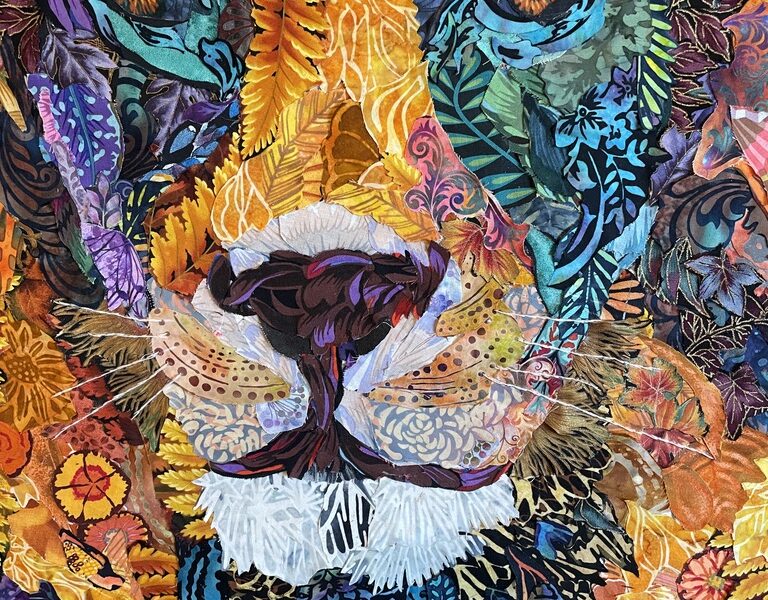 Susan Carlson Fabric Collage Finish Line #115: The Beauty in the Beasts Susan Carlson Fabric Collage Finish Line #115: The Beauty in the Beasts