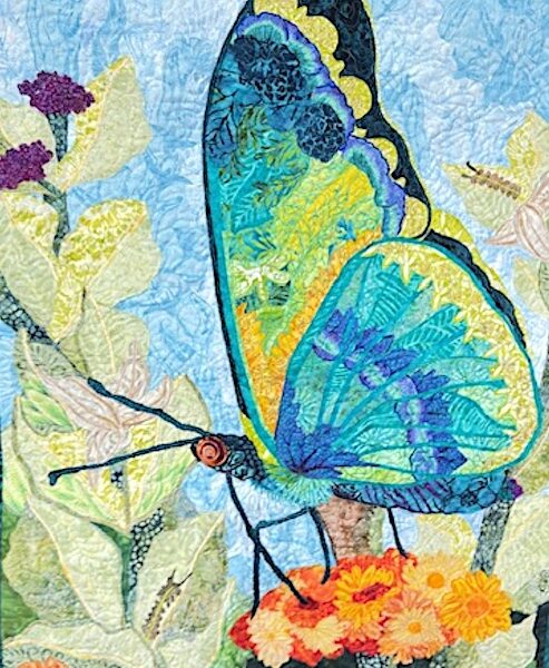 Susan Carlson Fabric Collage Finish Line #119: A Reminder of Spring from the Depths of Winter Susan Carlson Fabric Collage Finish Line #119: A Reminder of Spring from the Depths of Winter