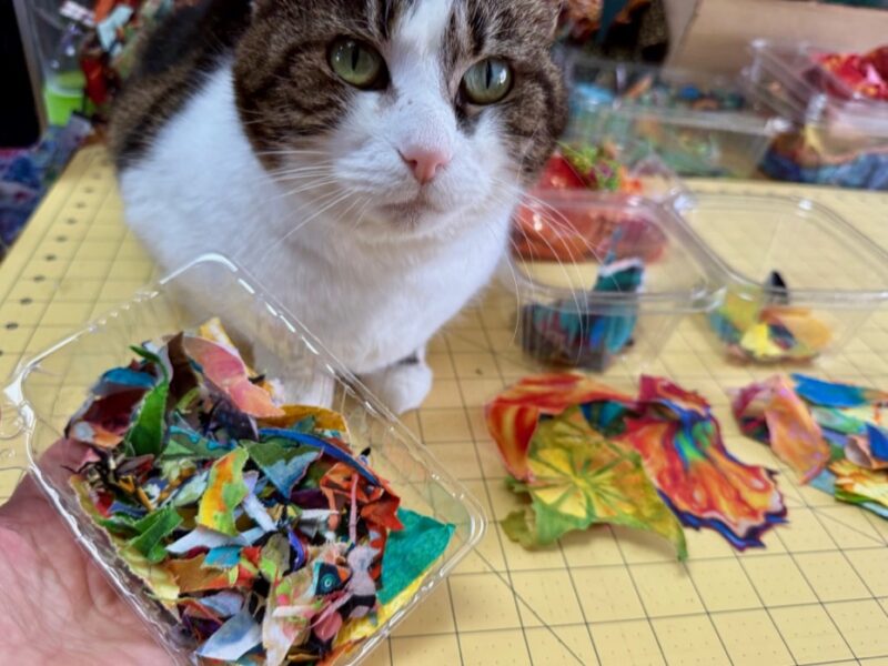 Susan Carlson Fabric Collage Top Tip: Tiny Scrap Storage Susan Carlson Fabric Collage Top Tip: Tiny Scrap Storage